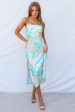 Catherine Midi Dress - Green Multi For Sale