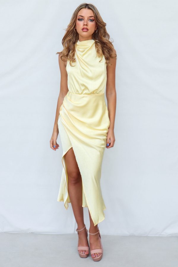 Diaz Midi Dress - Yellow Online