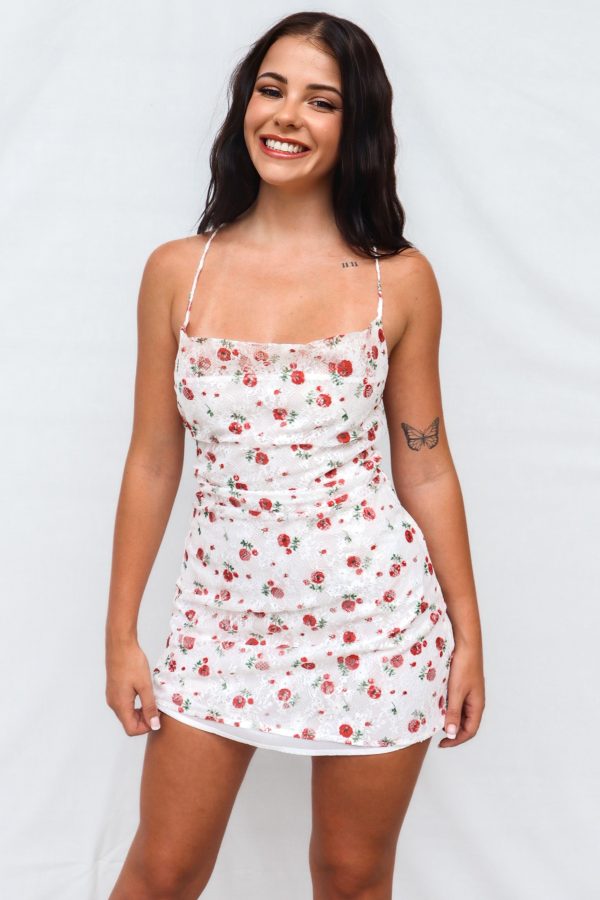 Charly Mini Dress - White Roses Supply