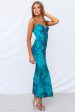 Sopha Maxi Dress - Green Floral Online Sale