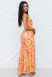 Calypso Maxi Dress - Orange Print For Discount