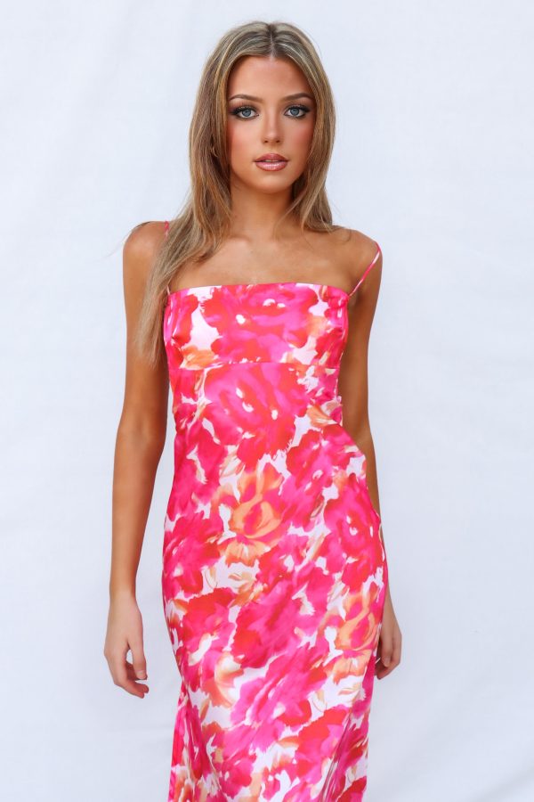 Catherine Midi Dress - Pink Multi Supply