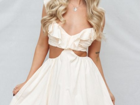 Olympia Mini Dress - Ivory Hot on Sale