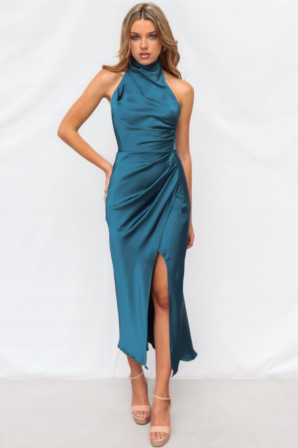 Mindy Midi Dress - Teal Supply