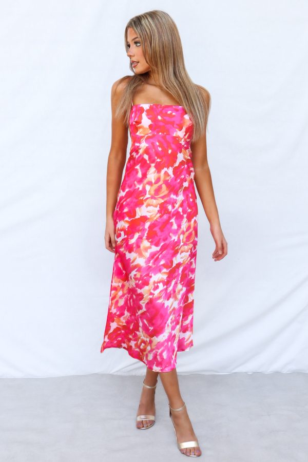 Catherine Midi Dress - Pink Multi Supply