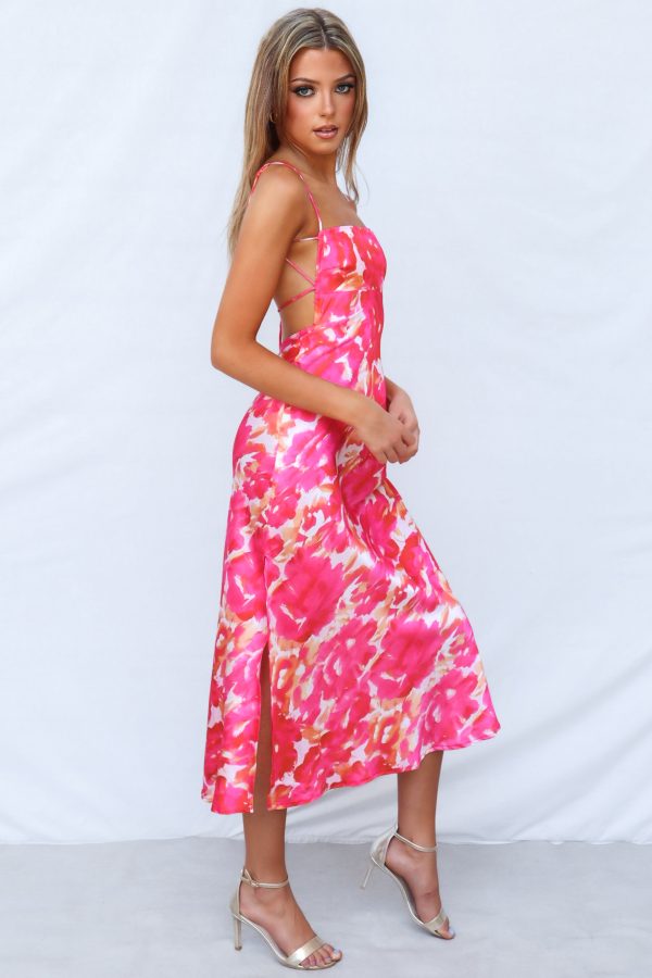 Catherine Midi Dress - Pink Multi Supply