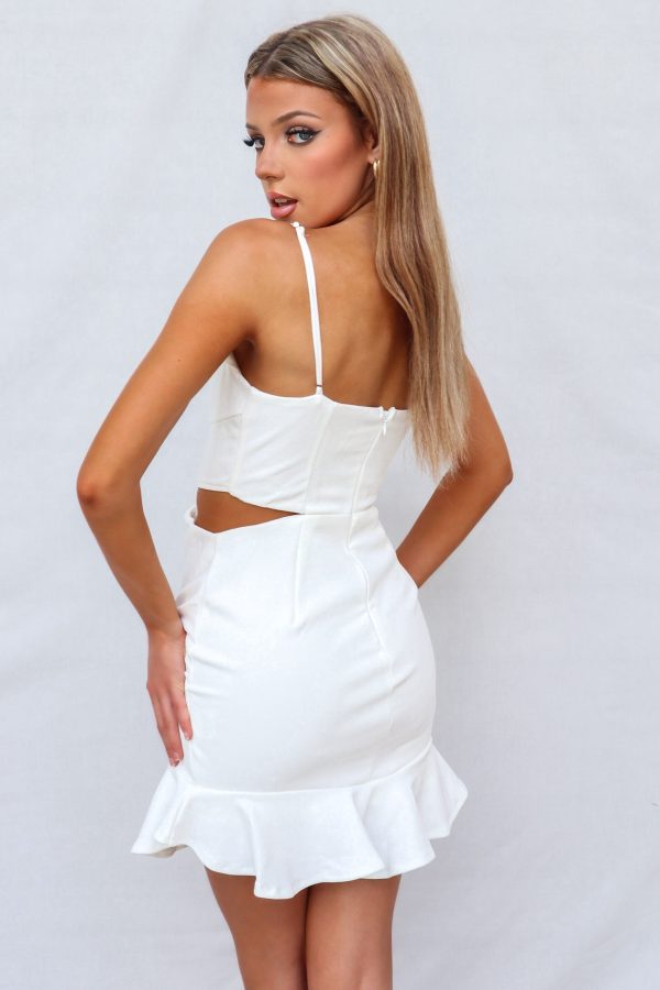 Diamond Mini Dress - White For Discount