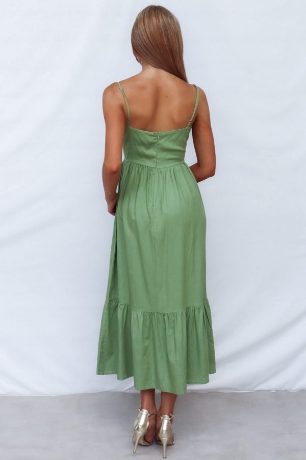 Astra Midi Dress - Olive For Cheap