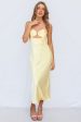 Rosette Midi Dress - Yellow For Sale