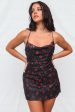 Charly Mini Dress - Black Roses Hot on Sale