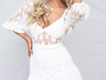 Libbie Mini Dress - White Online now