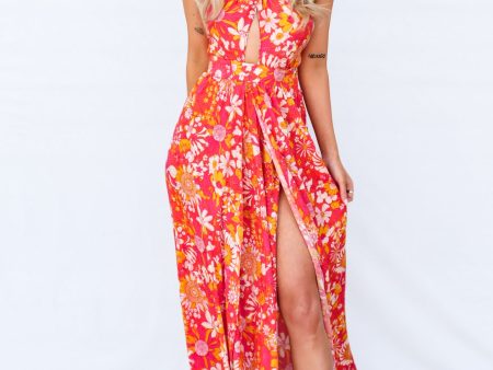 Tahnee Maxi Dress - Orange Multi For Discount