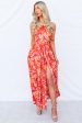 Tahnee Maxi Dress - Orange Multi For Discount