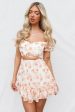 Monet Mini Dress - Peach Floral Fashion