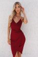 Kylie Bodycon Dress - Wine Hot on Sale