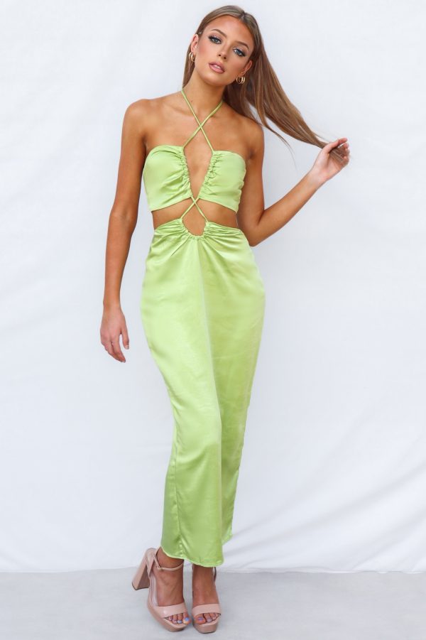 Ramilia Midi Dress - Lime Discount