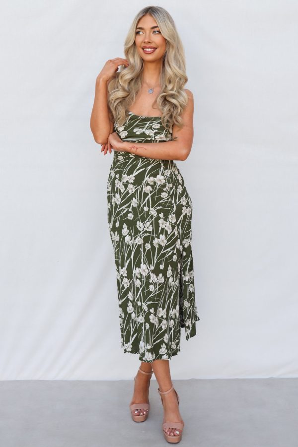 Verlaine Midi Dress - Green Supply