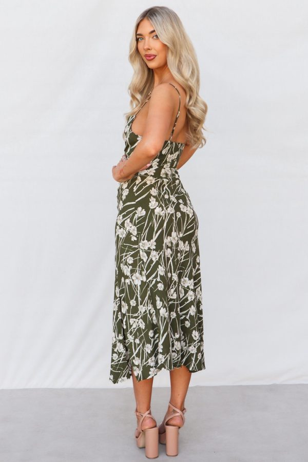 Verlaine Midi Dress - Green Supply