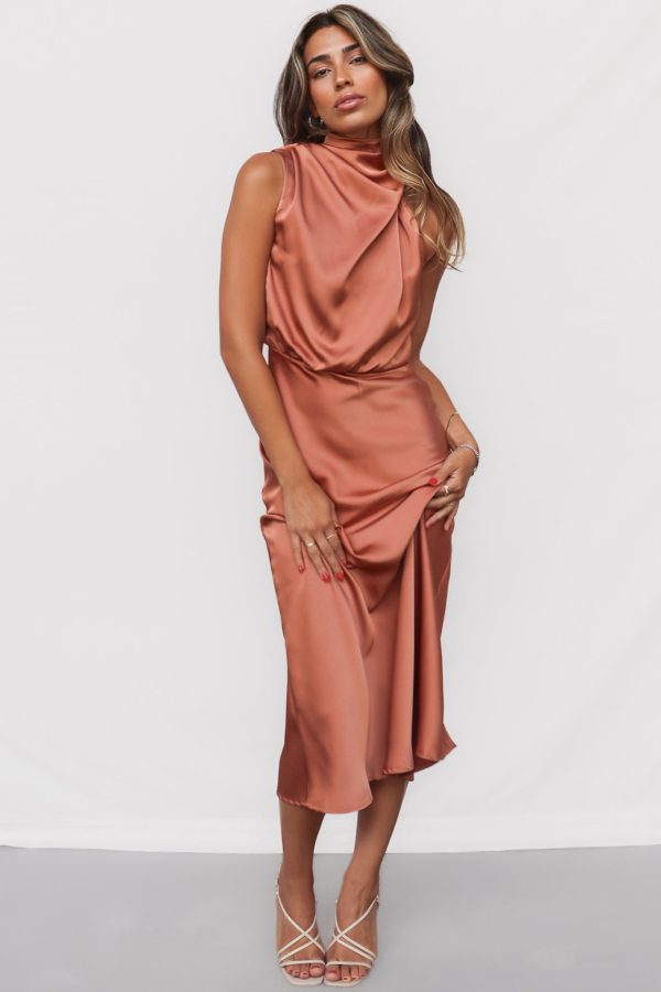 Sherie Midi Dress - Copper Online now