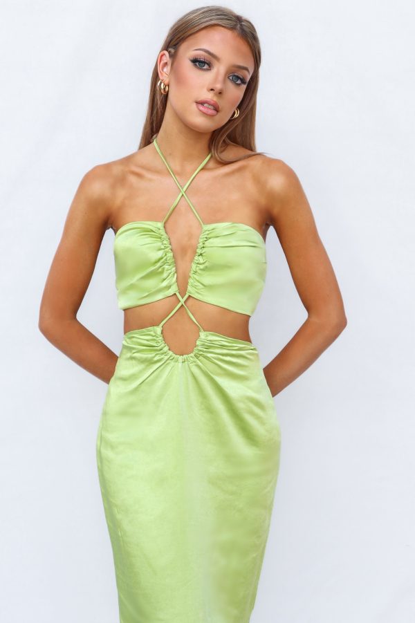 Ramilia Midi Dress - Lime Discount