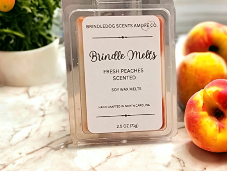 Brindle Melts 2.5 oz Soy Wax Melts Fresh Peaches Scented Online Sale