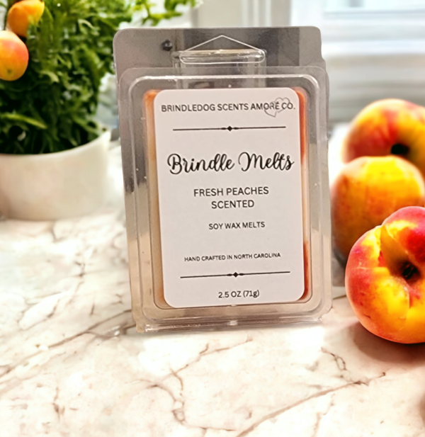 Brindle Melts 2.5 oz Soy Wax Melts Fresh Peaches Scented Online Sale