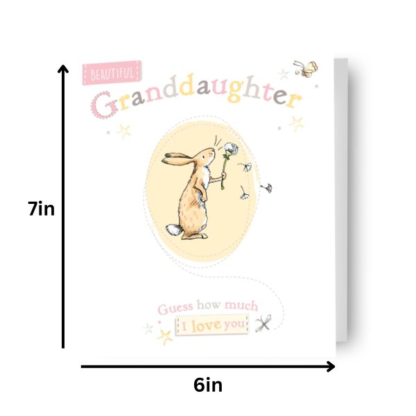 Guess How Much I Love You  Granddaughter  Birthday Card on Sale