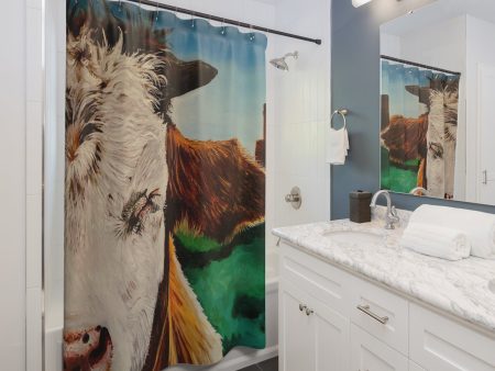 A Bunch of Bull (left side) Shower Curtain Cheap