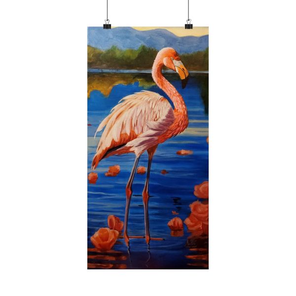 Flamingo Matte Print For Discount