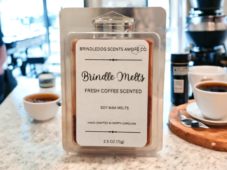 Brindle Melts 2.5 oz Soy Wax Melts Fresh Coffee Scented For Sale