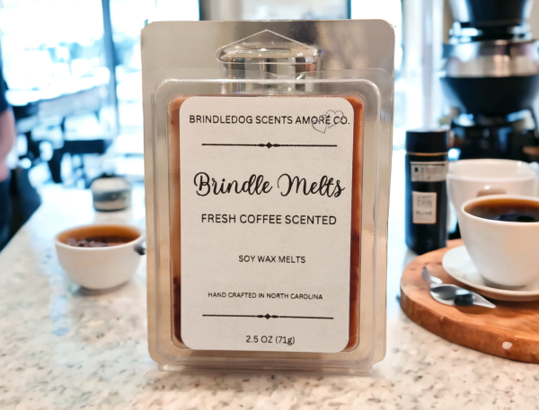 Brindle Melts 2.5 oz Soy Wax Melts Fresh Coffee Scented For Sale