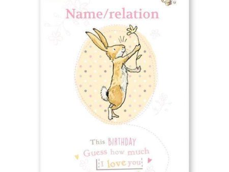 Guess How Much I Love You Personalised Birthday Card Fashion