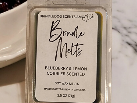 Brindle Melts 2.5 oz Soy Wax Melts Blueberry & Lemon Cobbler Scented Fashion