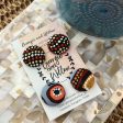 *23mm Indigenous Fabric Button Earrings Online Hot Sale