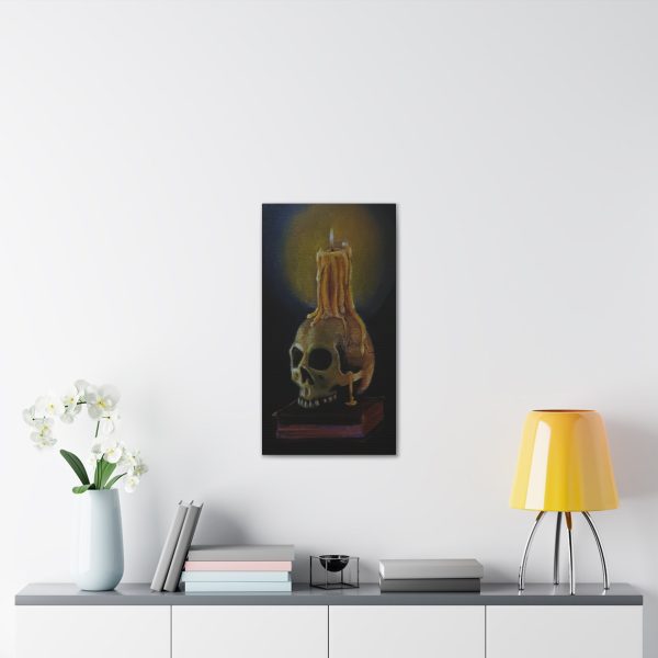 Skull and Candle, Canvas Stretched Online Hot Sale