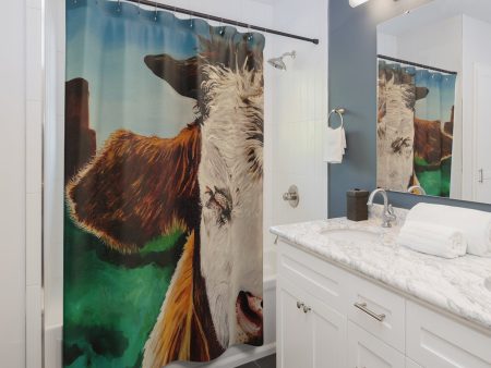 A Bunch of Bull (right side) Shower Curtain For Cheap