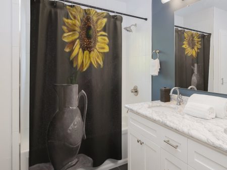 Lonely Sunflower Shower Curtains Hot on Sale