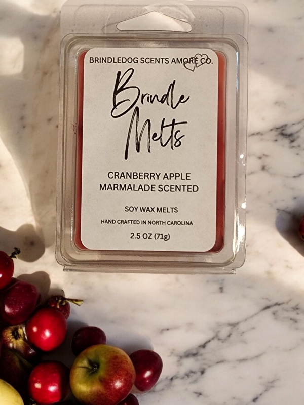 Brindle Melts 2.5 oz Soy Wax Melts Cranberry Apple Marmalade Scented Discount