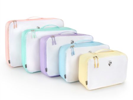 Pack ID 5 Piece Packing Cube Set - Pastels For Sale