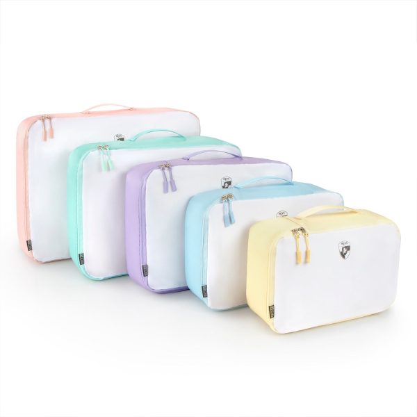 Pack ID 5 Piece Packing Cube Set - Pastels For Sale