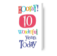 Brightside Age 10 Birthday Card Discount