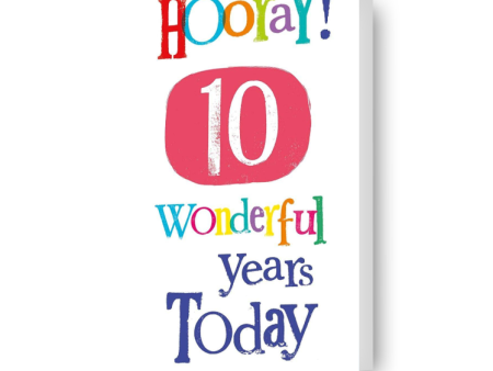 Brightside Age 10 Birthday Card Discount