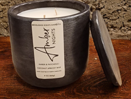 Amber Nights 9 oz Amber & Patchouli Scented-Midnight Silver Series For Discount