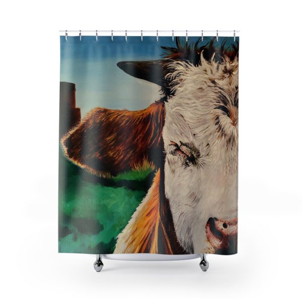 A Bunch of Bull (right side) Shower Curtain For Cheap