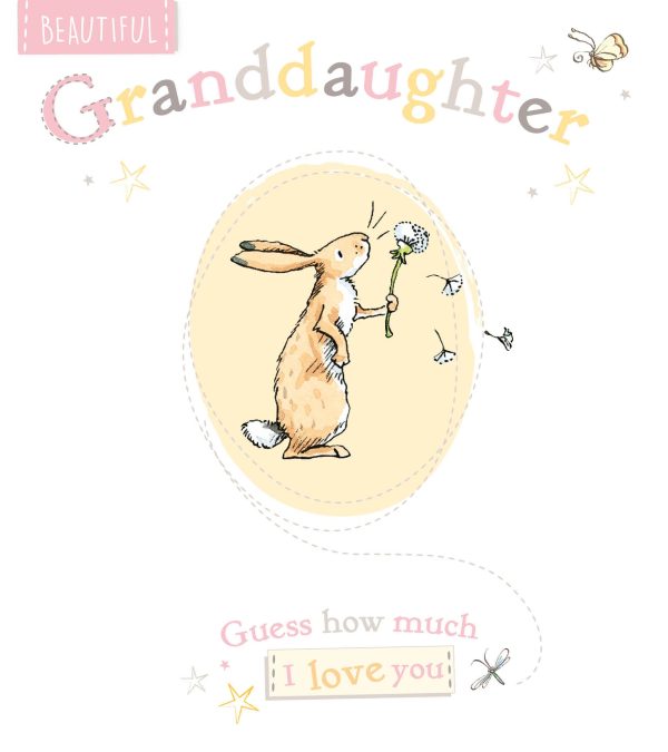 Guess How Much I Love You  Granddaughter  Birthday Card on Sale