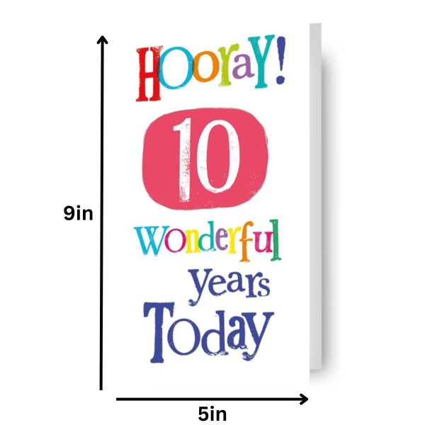 Brightside Age 10 Birthday Card Discount