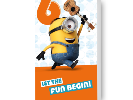 Minions Movie Age 6 Birthday Card Online Sale