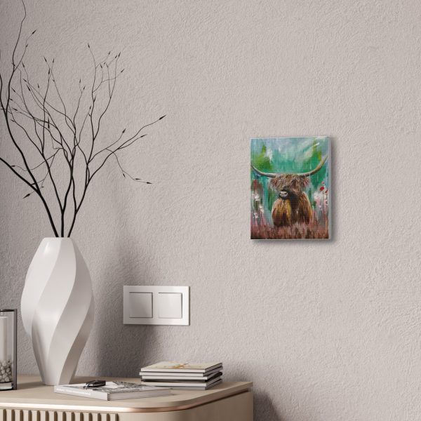 Impressionistic Highland Cow, Canvas Stretched For Sale