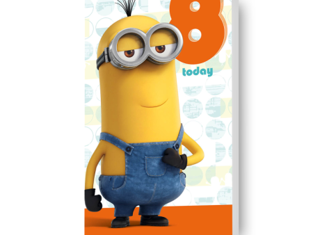 Minions Movie Age 8 Birthday Card For Sale