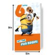 Minions Movie Age 6 Birthday Card Online Sale